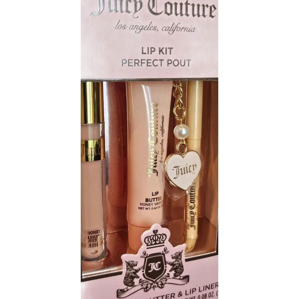 Juicy Couture Perfect Pout Lip Kit Daydream Soft Nude Gloss Butter Liner Set